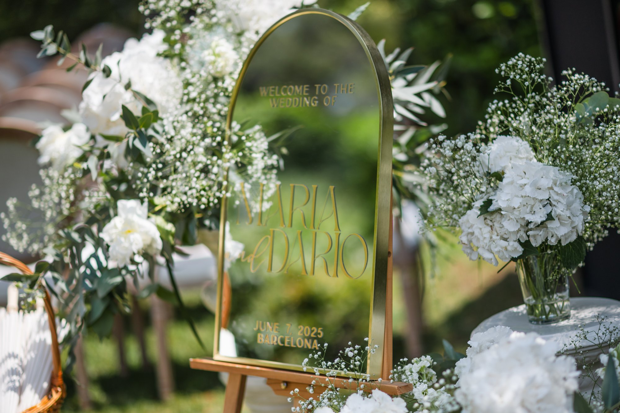 Decoración cuidada de boda organizada por Insignia Weddings